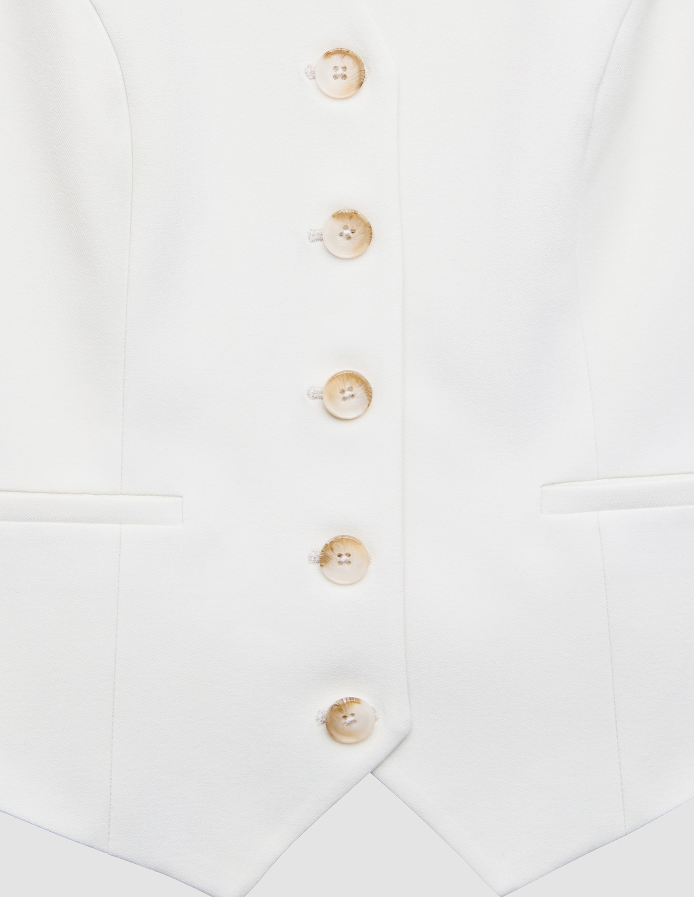 Women Essential Short Vest Off White